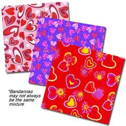 BANDANNA Valentines Day Assorted 12pk
