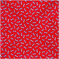 BANDANNA Tossed Bones Red 12pk