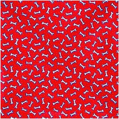 BANDANNA Tossed Bones Red 12pk