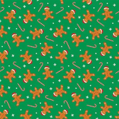 BANDANNA Holiday Gingerbread Man Candy Cane 12pk