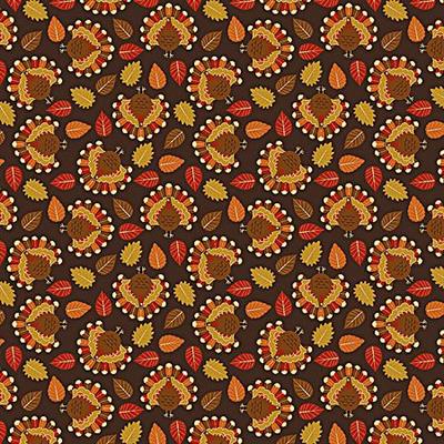 BANDANNA Fall Tossed Turkey 12pk