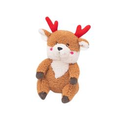 Zippypaws Holiday Cheeky Chumz Reindeer Brown/Red/White Medium
