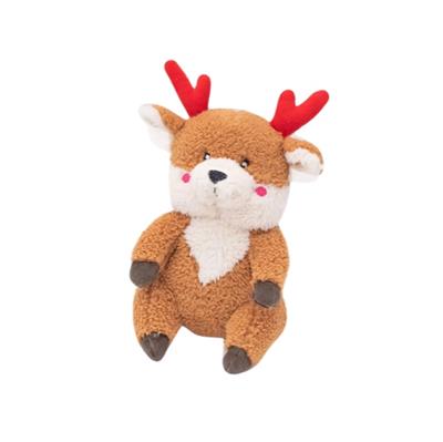 Zippypaws Holiday Cheeky Chumz Reindeer Brown/Red/White Medium