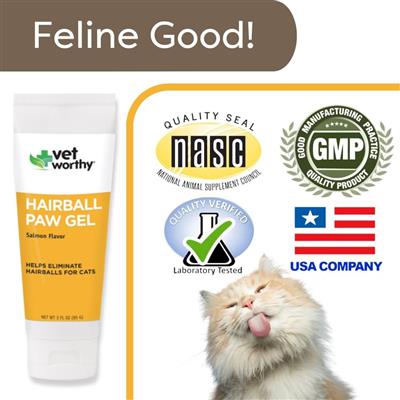 Vet Worthy - 5 oz Hairball Paw Gel Feline