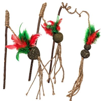 Spot Holiday Silver Vine Cat Teaser Wand Assorted Assorted