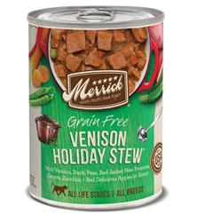Merrick Venison Holiday Stew Canned Dog Food  12.7oz. (Case of 12)