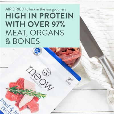 MEOW Air Dried Beef & Hoki Cat Food