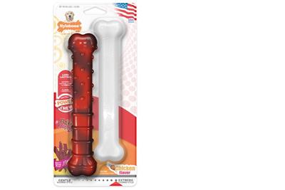 Nylabone Power Chew Durable Dog Chew Toys Twin Pack Beef Jerky & Chicken 1ea/Large/Giant - Up To 50 lb