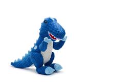 Fabdog Dog Floppy T-Rex Dinosaur Blue Large