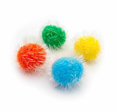 ThoozyPet 64pc Tinsel Ball 1.75" Bulk Cat Toy Bin