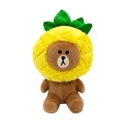 Zippypaws Linefriends Brown Plush-Pineapple Party Medium
