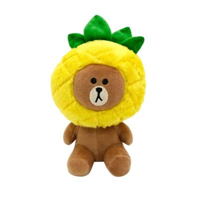 Zippypaws Linefriends Brown Plush-Pineapple Party Medium