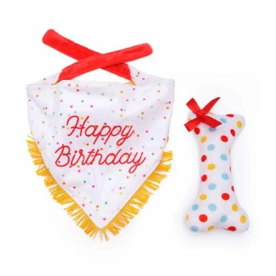 Zippypaws Birthday Bandana And Bone One Size