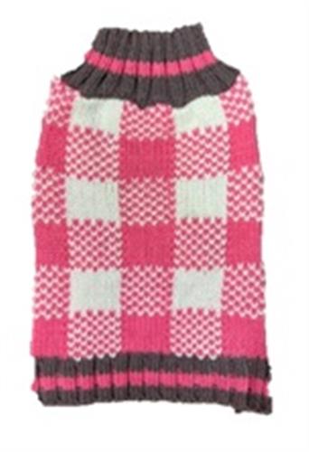 Fuchsia Plaid Sweater