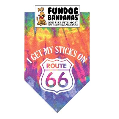  I Get My Sticks On Route 66 Bandana