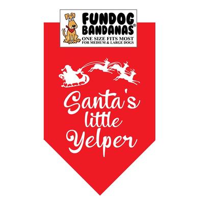  Santa'S Little Yelper Bandana