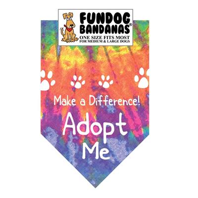  Make A Difference Adopt Me (White Ink) Bandana