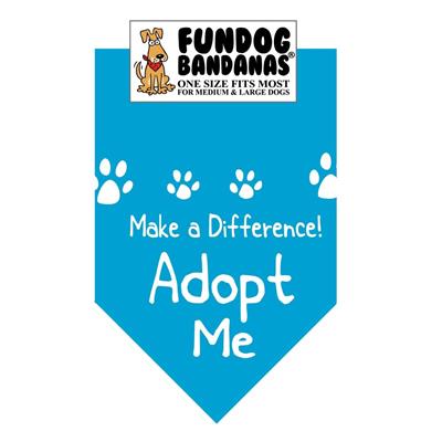 Make A Difference Adopt Me (White Ink) Bandana