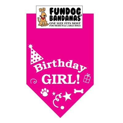  Birthday Girl Bandana - Assorted Girl Colors