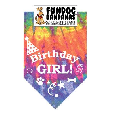  Birthday Girl Bandana - Assorted Girl Colors