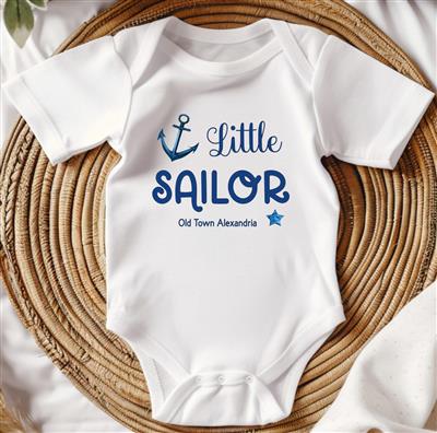 Onesie Shirt | Infant Short Sleeve Bodysuit | LITTLE SAILOR | Rabbit Skins™