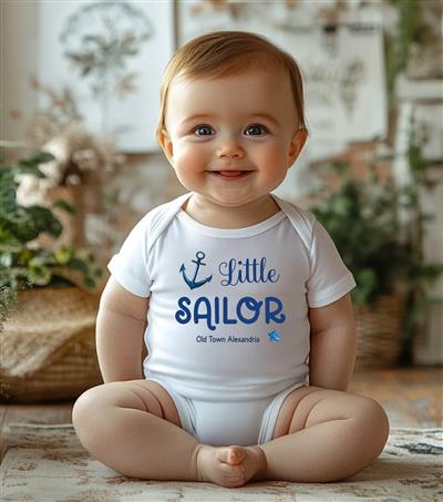 Onesie Shirt | Infant Short Sleeve Bodysuit | LITTLE SAILOR | Rabbit Skins™