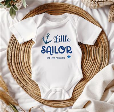 Onesie Shirt | Infant Short Sleeve Bodysuit | LITTLE SAILOR | Rabbit Skins™