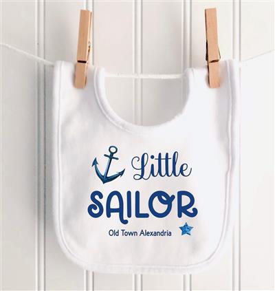 Baby Bib | Infant | LITTLE SAILOR | Customizable