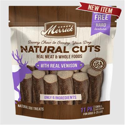 Merrick Dog Natural Cut Venison Small Chew 11 Count
