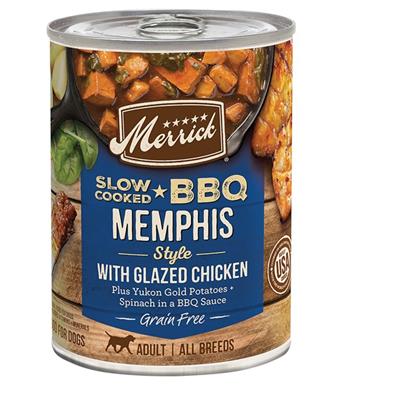 Merrick Dog Slow-Cooked Grain Free Memphis Style Chicken 12.7oz. (Case of 12)