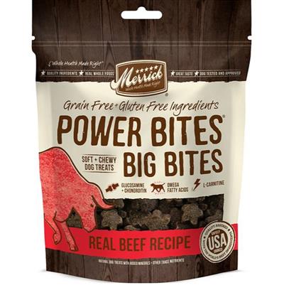 Merrick Dog Power Bites Big Beef 6oz.