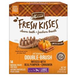 Merrick Dog Fresh Kisses Seasonal Pumpkin Cinnamon Large 14 Count