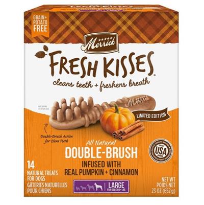 Merrick Dog Fresh Kisses Seasonal Pumpkin Cinnamon Large 14 Count