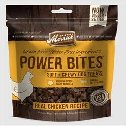 Merrick Dog Power Bites Big Chicken 14oz. (Case Of 4)