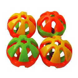 A & E Cages Happy Beaks Round Rattle Foot Bird Toy 1ea/LG (Pack of 3)
