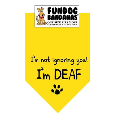 I'M Not Ignoring You! I'M Deaf Bandana - Assorted Colors