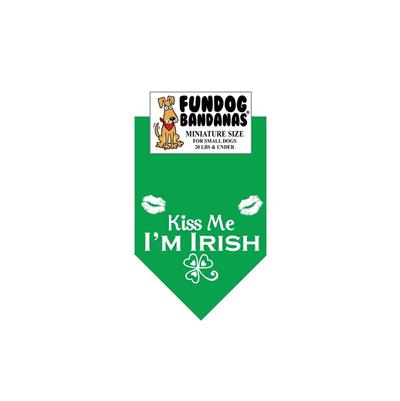  Kiss Me! I'M Irish Bandana - Green Only