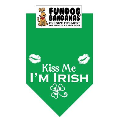  Kiss Me! I'M Irish Bandana - Green Only
