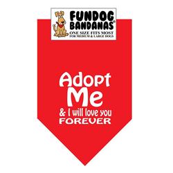 Adopt Me & I Will Love You Forever (White Ink) Bandana - Assorted Colors