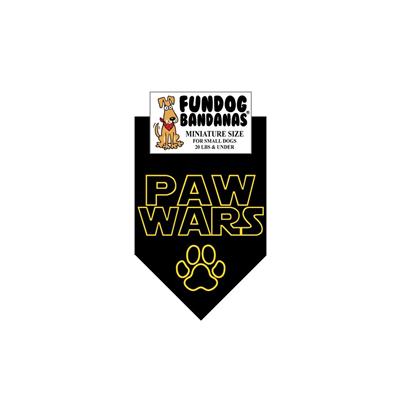  Paw Wars Bandana - Black Only