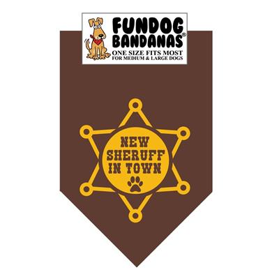  New Sheruff In Town Bandana - Brown