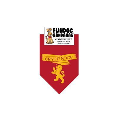  Hp Gryffindog Bandana - Burgundy Only