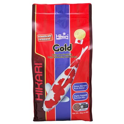 Hikari USA Gold Color Enhancing Pellet Fish Food for Koi and Pond Fishes 1ea/4.4 lb, MD