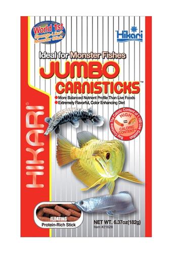 Hikari USA Jumbo CarniSticks Floating Fish Food 1ea/6.37 oz, Jumbo