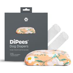DiPees™ + Odor Control Disposable Dog Diapers - Daisy 10 Pack