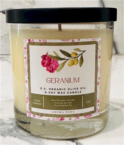 Geranium E.V. Olive Oil & Soy Wax Candle