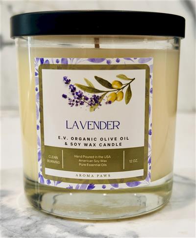 Lavender E.V. Olive Oil & Soy Wax Candle