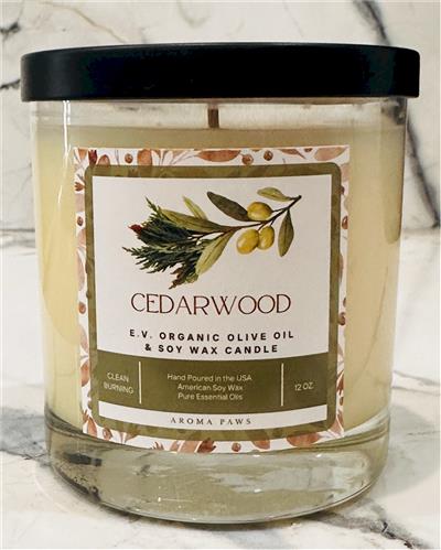 Cedarwood E.V. Olive Oil & Soy Wax Candle