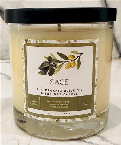 Sage E.V. Olive Oil & Soy Wax Candle