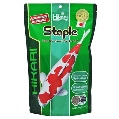 Hikari USA Staple Growth Formula Pellet Fish Food for Koi and Other Pond Fishes 1ea/17.6 oz, Mini